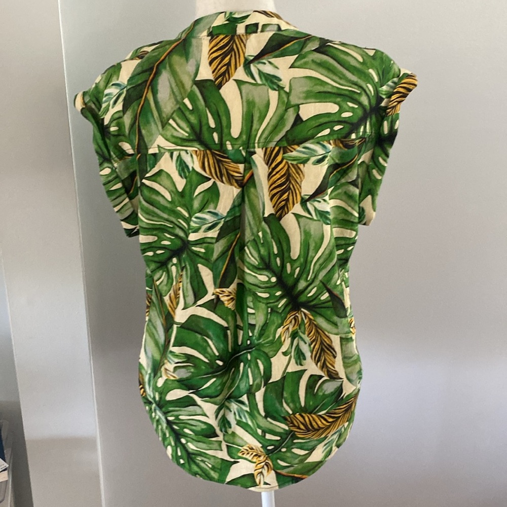 Rachel Roy NWT palm themed top - Picture 5 of 9